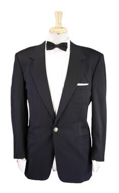Gianni Versace Vintage Black Tuxedo Formal Wedding Blazer Gold Buttons 36R